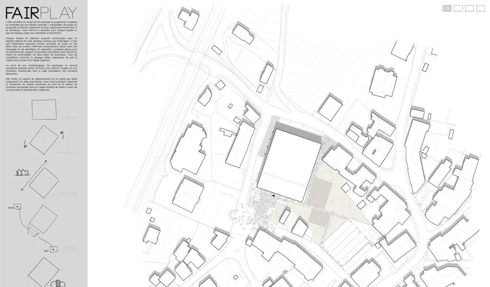 Concours pour une nouvelle salle polyvalente / Bevaix - Neuchâtel